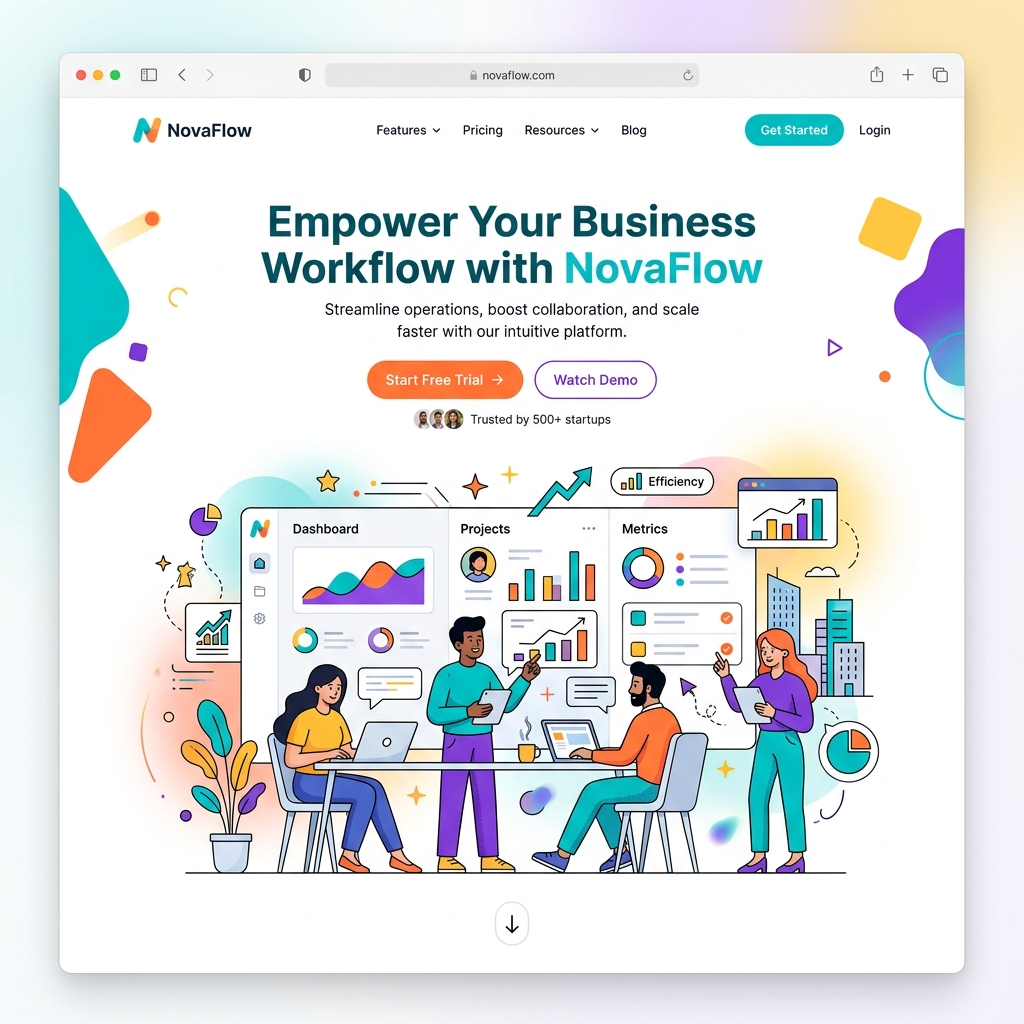 Landing Page "TechFlow" SaaS